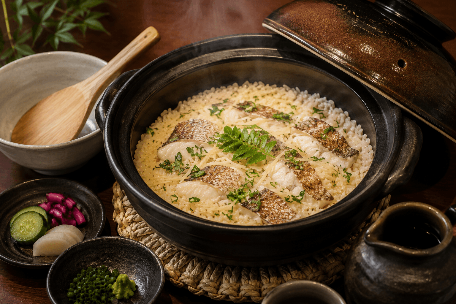 土鍋で炊き上げる 季節の鯛めし(2人前〜)