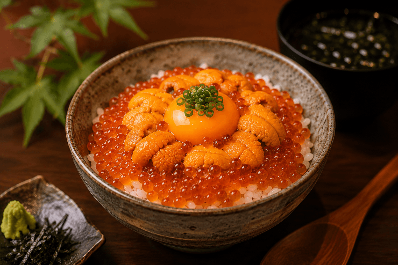 〆の贅沢 濃厚・雲丹といくらのTKG